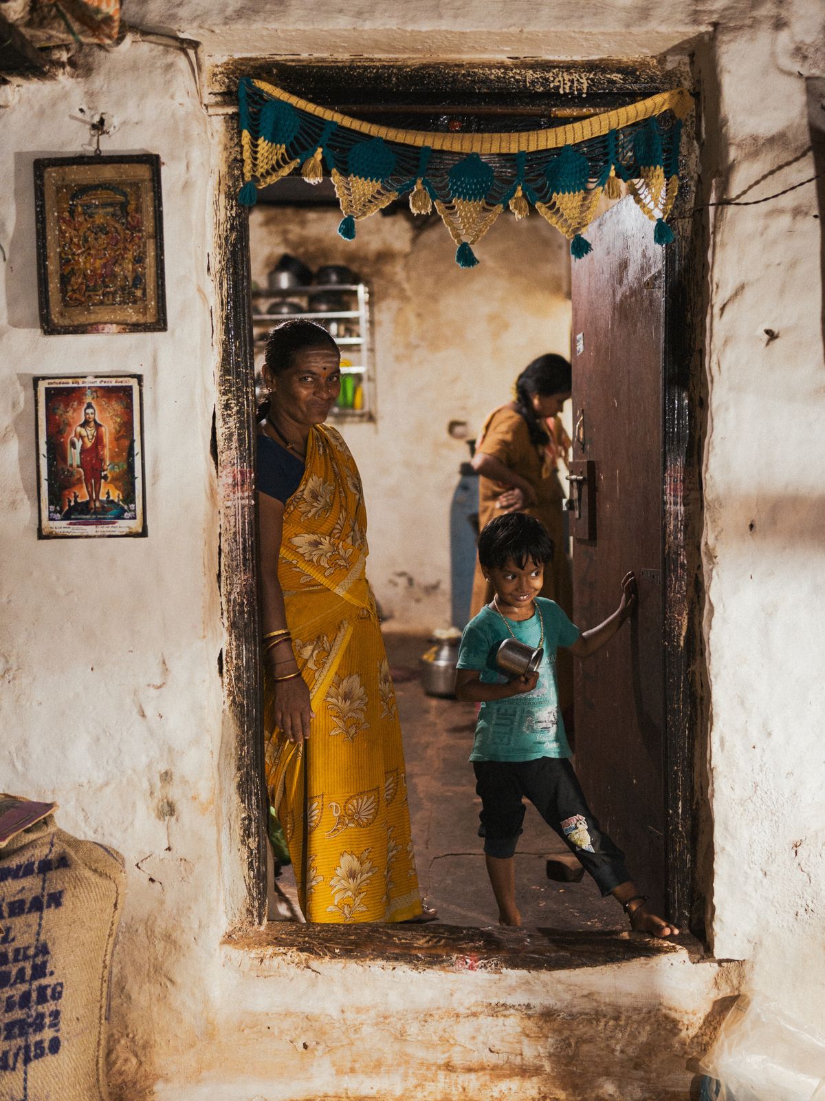 Indian family at home